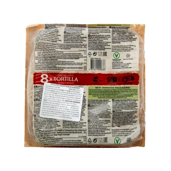 Πίτα Tortilla Medium Ολικής Αλέσεως Santa Maria